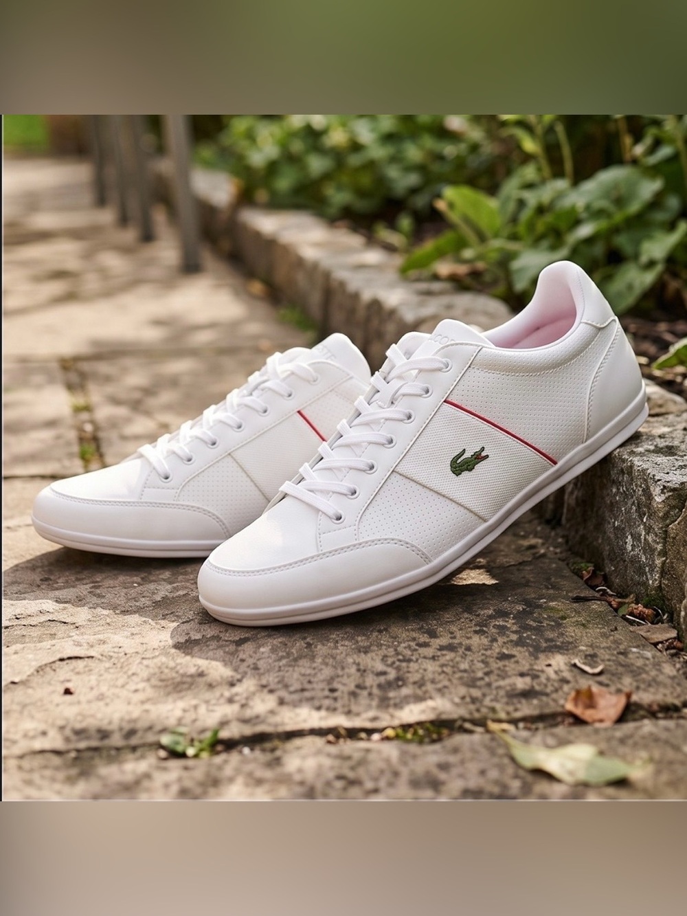 Lacoste Nivolor White Leather Lifestyle Sneakers Shoes - 9.5 US (Used Once)